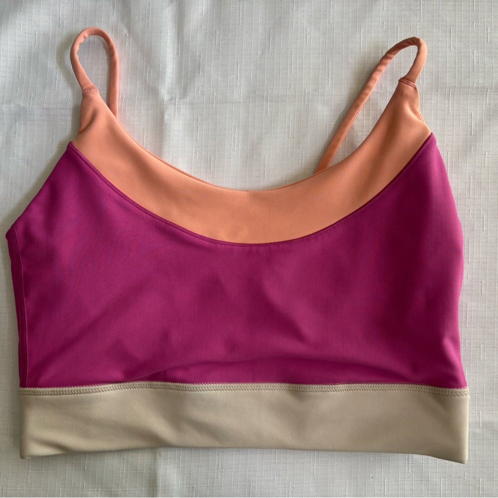 Sage Collective Peach and Pink Sports Bra